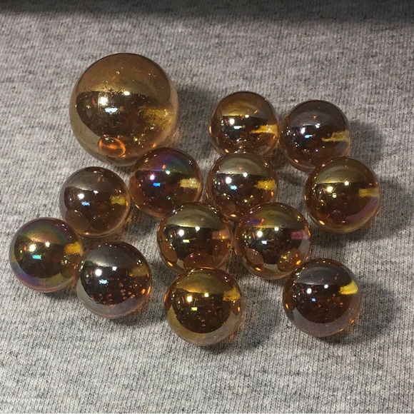 Lot of 13 Vintage Iridescent Marbles - Picture 3 of 12